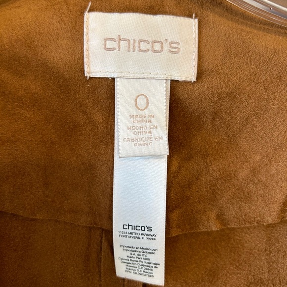 Chico’s Faux Suede Jacket Sz 0 (4/S) - Picture 4 of 5